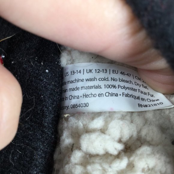 Dearfoams Men's Plaid Papa Bear Slippers Black/Red Size Xlarge 13-14 - Picture 8 of 11